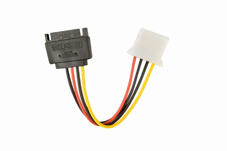 Cablu alimentare 15-pin SATA (T) la 4-pin Molex (M), 0.15m, Gembird CC-SATA-PS-M