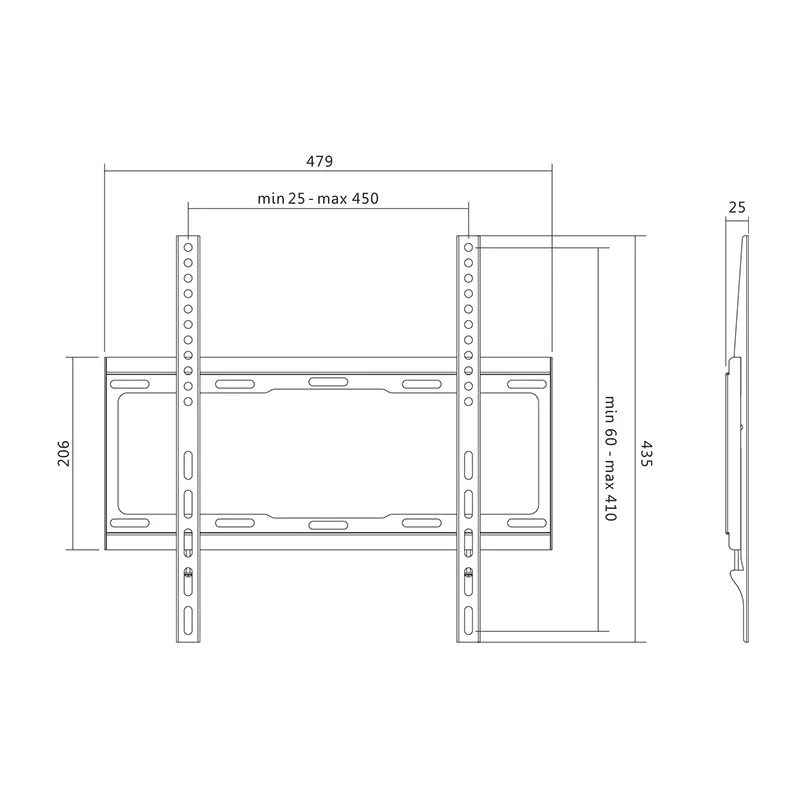 Suport Perete LogiLink BP0011, 32" - 55", 40 Kg Negru