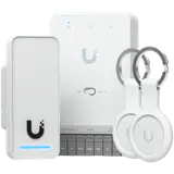 Ubiquity UA-G3-SK all-in-one kit for UniFi Access, designed to manage a single door with one reader. Supports seamless setup and Apple Touch Pass for modern, secure access control, Door Hub Mini, G3 Reader, 2x Pocket Keyfobs