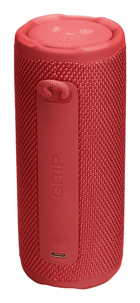 Boxa portabila JBL Grip, Bluetooth, Pro Sound, Auracast, Autonomie 14 ore, Lumina ambientala, IP68, Rosu "JBLGRIPRED" (timbru verde 0.8 lei)