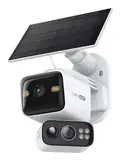Solar-Powered Dual-Lens Pan/Tilt Cam kit, 1/2.8" Progressive Scan CMOS Sensor, Pan Mechanical Range: 334° (360° Pan Coverage), Tilt Mechanical Range: 90° (120° Tilt Coverage), Fixed Lens: 2K 3MP (2304 × 1296 px) Pan/Tilt Lens: 2K 3MP (2304 × 1296 px)