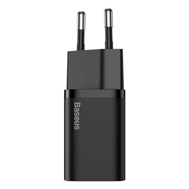 INCARCATOR retea Baseus Super Si, Quick Charge 25W, 1 x USB Type-C 5V/3A, negru "CCSP020101" (timbru verde 0.18 lei) - 6932172603724