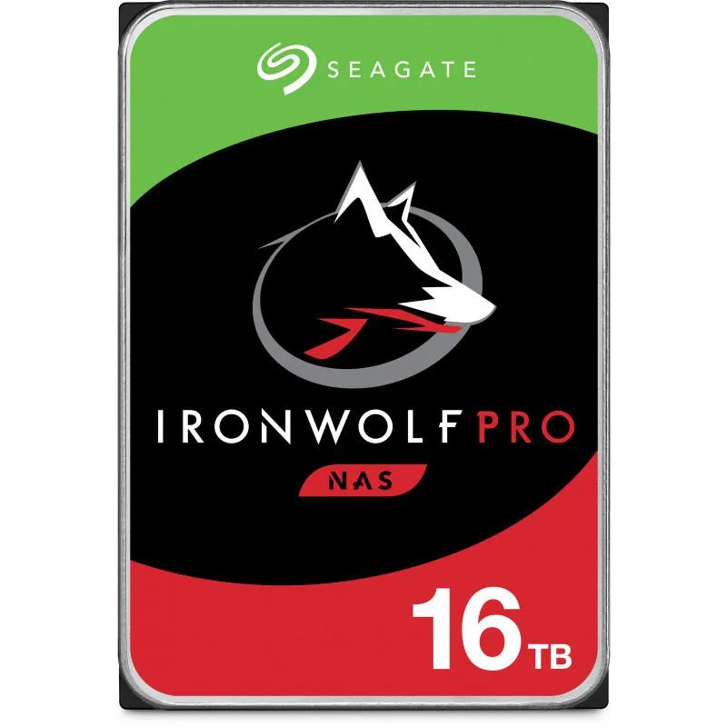 HDD NAS SEAGATE IronWolf Pro 16TB CMR 3.5", 256MB, SATA 6Gbps, 7200RPM, RV Sensors, Rescue Data Recovery Services 3 ani, TBW: 550TB, "ST16000NT001"