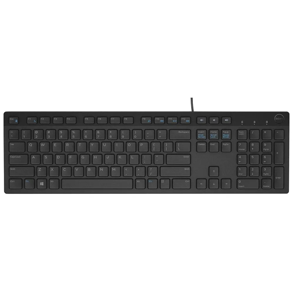 TASTATURI DELL, "KB216", cu fir, 104 taste format standard (104-108 taste), USB, negru, "580-ADHY"  (timbru verde 0.8 lei)