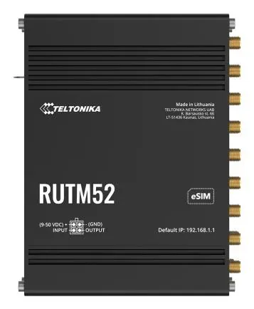 Router Wi-Fi Dual-Band Teltonika RUTM52100000 5G cu Ethernet Gigabit și Securitate Avansată