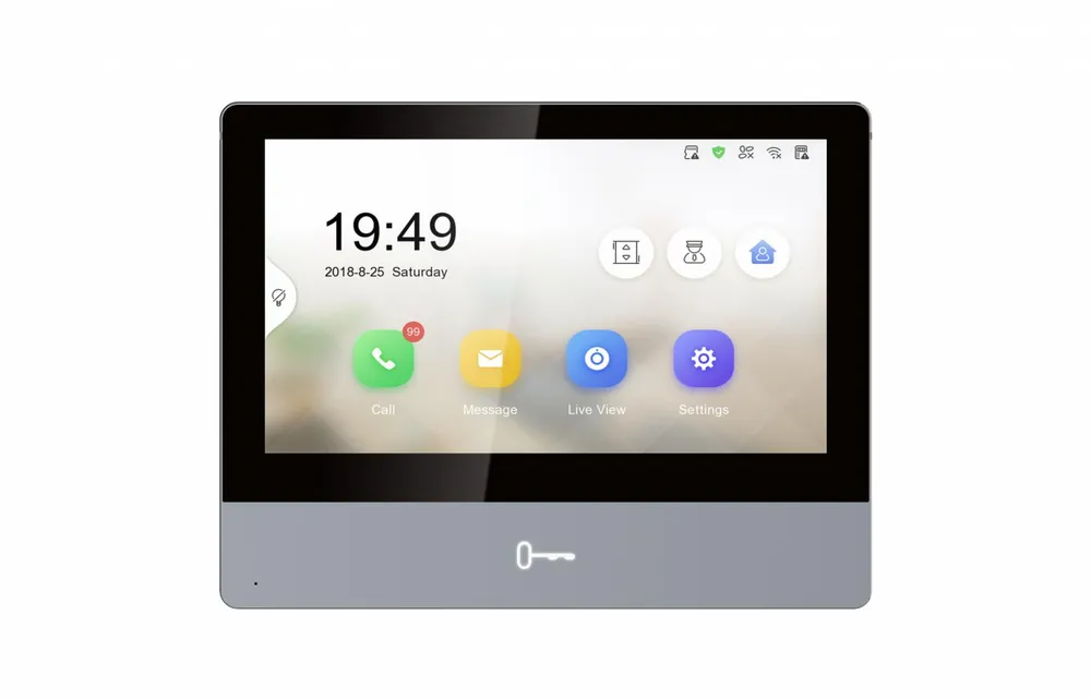Monitor videointerfon WIFI modular 7" color ultra slim design HikvisionDS-KH8350-WTE1/EU; Reddot award 2017 winner; ecran LCD 7" color cu touch screen, rezolutie ecran 1024 × 600; design ultra slim 8.6mm; materialaluminiu (Aerospace-grade aluminum); Conectivitate: Retea wireless: Wi-Fi 802.11b/g/n