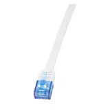 Cablu UTP LOGILINK Cat6, cupru, flat, 3 m, alb, AWG32, CF2061U