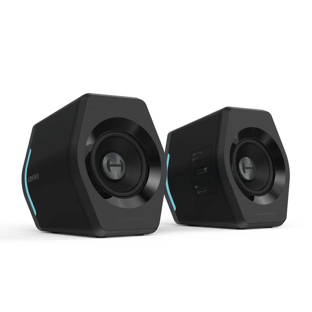 BOXE EDIFIER Gaming 2.0, RMS:  16W (2 x 8W), bass 2.75",control volum,BT/USB/AUX,sound mode: Music/Game/Movie,12 x LED RGB, frecv. rasp 98Hz-20KHz, 220V power,black, "G2000-BK" (timbru verde 0.8 lei)