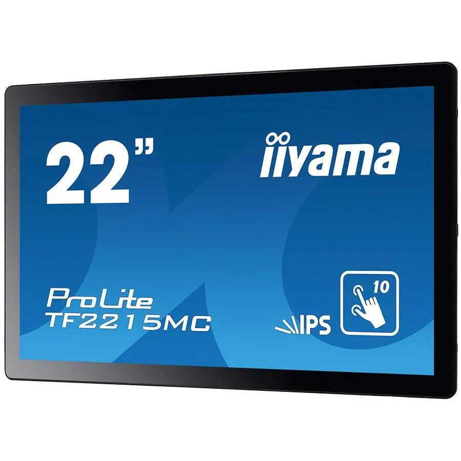 IIYAMA Monitor 21,5" PCAP Bezel Free 10P Touch with Anti-Finger print coating, 1920x1080, IPS panel, DisplayPort, HDMI, VGA, 315 cd/m² (with touch), 1000:1, 14ms, USB Interface, Through Glass (Gloves) mode,  External Power Adapter, MultiTouch