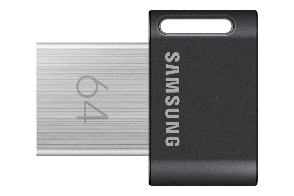 MEMORIE USB SAMSUNG 64 GB, USB 3.1, profil mic, carcasa metalica, negru, MUF-64AB/APC