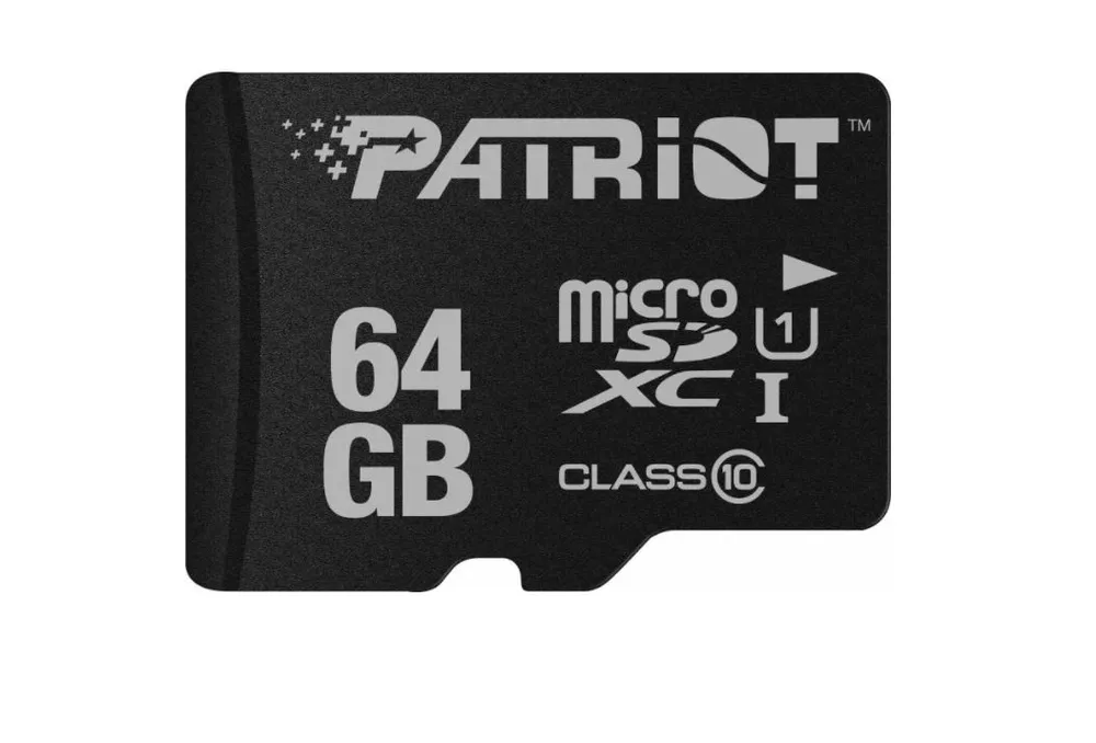 CARD MicroSD PATRIOT 64GB MicroSDXC, clasa 10 standard UHS-I U1PSF64GMDC10