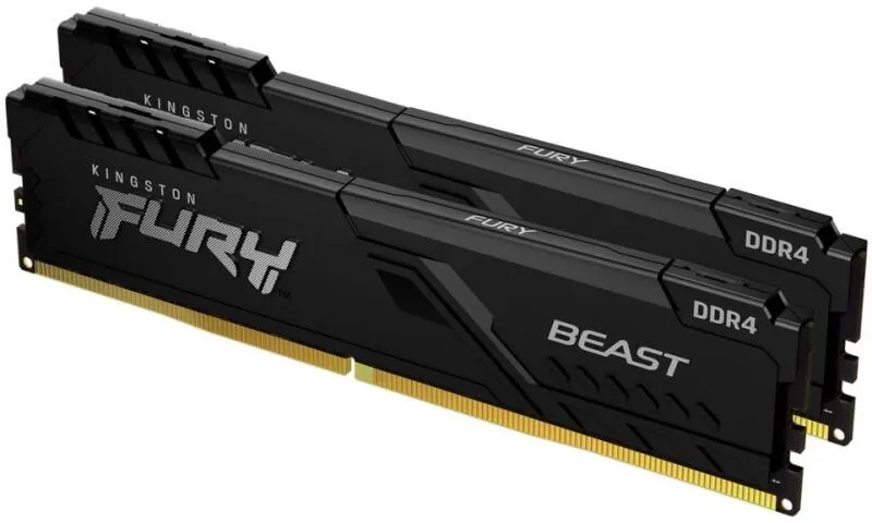 Memorie RAM Kingston Fury Beast, DIMM, DDR4, 32GB, 2666MHz, CL16, 1.2V, Kit of 2