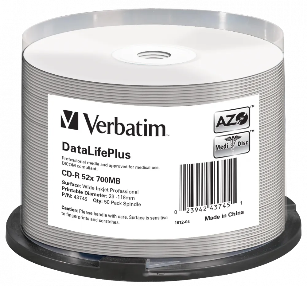 CD-R PRINTABIL VERBATIM 700MB - 43745 BUCATA