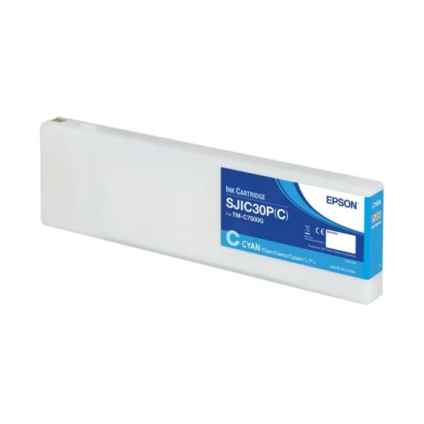 Cartus Cerneala Original Epson Cyan, SJIC30P, pentru &nbsp;TM-C7500G, 294.3ml,  (timbru verde 1.2 lei),  "C33S020640"