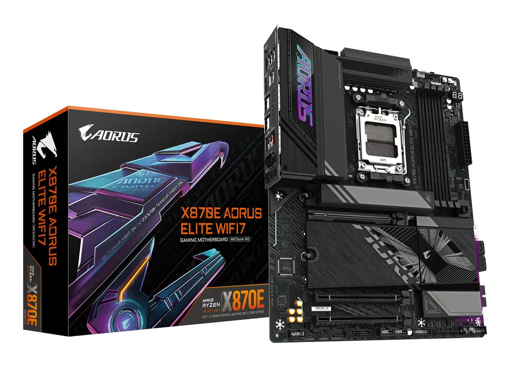 Placa de baza X870E AORUS ELITE WIFI7, AMD X870E, Socket AM5, ATX X870E AORUS ELITE WIFI7