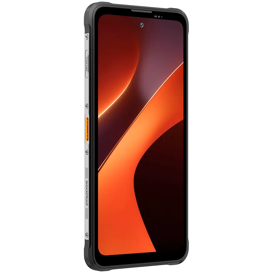 Blackview FORT200 LTE 6.78-inch FHD+ 2460x1080 120Hz 6+256GB MT Helio G100 Octa-Core 2.2GHz 50MP Front 108MP+13MP Rear NFC Night Vision cam+IR light MIL-STD-810H 5000mAh Wireless charging Fingerprint Android 16 Blaze Orange