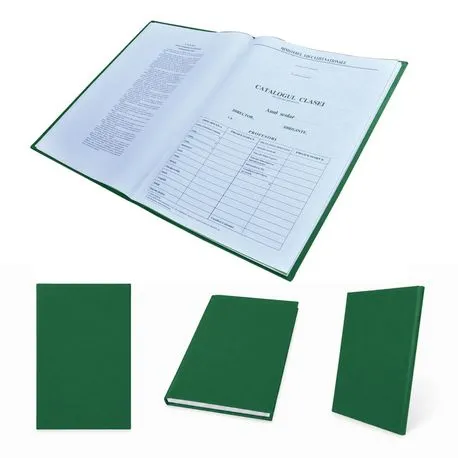 Catalog pentru învățământul gimnazial clasele V-VIII 39 elevi copertă imitație piele verde
