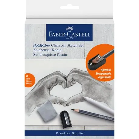 Set desen carbune 8 buc Faber-Castell