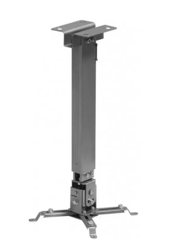 Suport de tavan telescopic Sopar Tapa Silver 23056, inaltime reglabila intre 43-65 cm, suporta pana la 12 kg, grad de inclinare de +/- 20° | +/- 10°, rotatie +/- 10°, din otel, argintiu