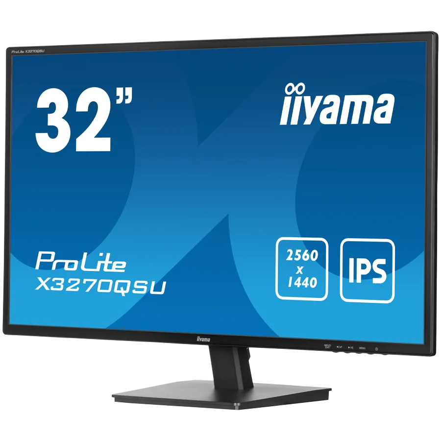 IIYAMA Monitor LED X3270QSU-B1 31.5" IPS WQHD 2560 x 1440 @100Hz 250 cd/m2 1200:1 3ms HDMI DP USB Hub Tilt "X3270QSU-B1" (timbru verde 7 lei)
