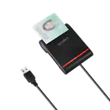 CITITOR DE CARDURI LOGILINK, pentru smart ID, USB 2.0, 0.9m, negru, CR0047