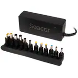 ALIMENTATOR Notebook Universal AC-DC, SPACER, 90W comutare automata tensiune - compatibil cu majoritatea NB, 12 tipuri de mufe, DC15/16/19/19.5/20V, SPNA-UNIV-12