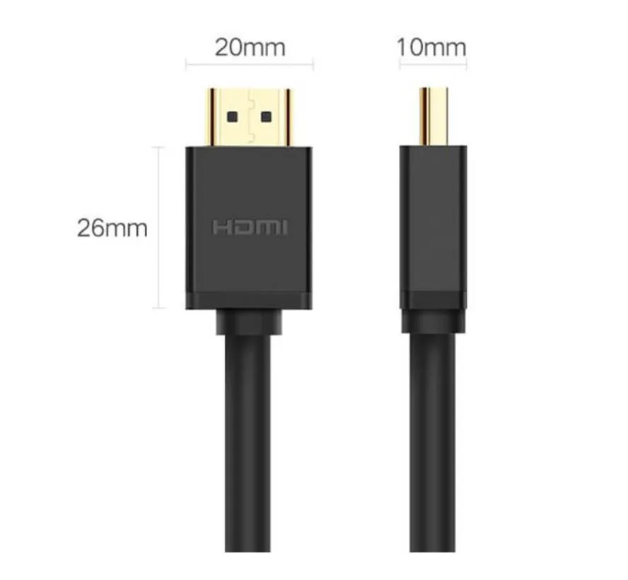CABLU video Ugreen, "HD140" HDMI (T) la HDMI (T), rezolutie maxima 8K UHD (7680 x 4320) la 60 Hz, 2m, braided, negru "80403" (timbru verde 0.8 lei)- 6957303884032