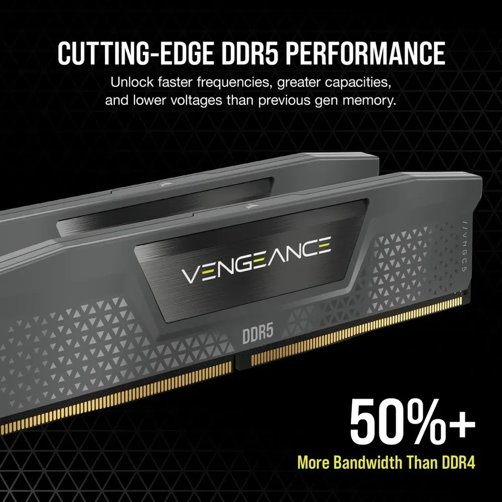 Corsair Vengeance, DDR5, 32GB (2x16GB), 6000 MHz, C30, 1.4V, AMD Expo, Negru "CMK32GX5M2B6000Z30"