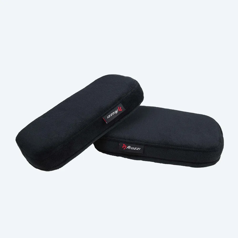 Set 2 bureti AZ-MFPAD, spuma cu memorie pentru cotiere, Negru