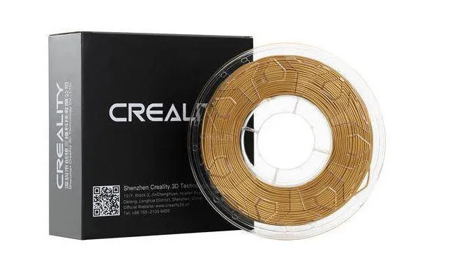 CREALITY PLA 3D Printer Filament, silk golden, Printing temperature: 190-220, Filament diameter: 1.75mm, Tensile strength: 60MPa, Size of filament wheel: Diameter 200mm, height 66mm, hole diameter 56mm. Utilizare: pana la 6 luni de la deschiderea ambalajului.