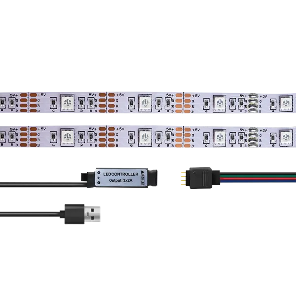 BANDA LUMINI LOGILINK, Wi-Fi Smart, autoadeziva, RGB, 90 x LED, 16 culori, 4 moduri, 570 lm, alimentare USB 5 V/1,2 A, 3m LED007