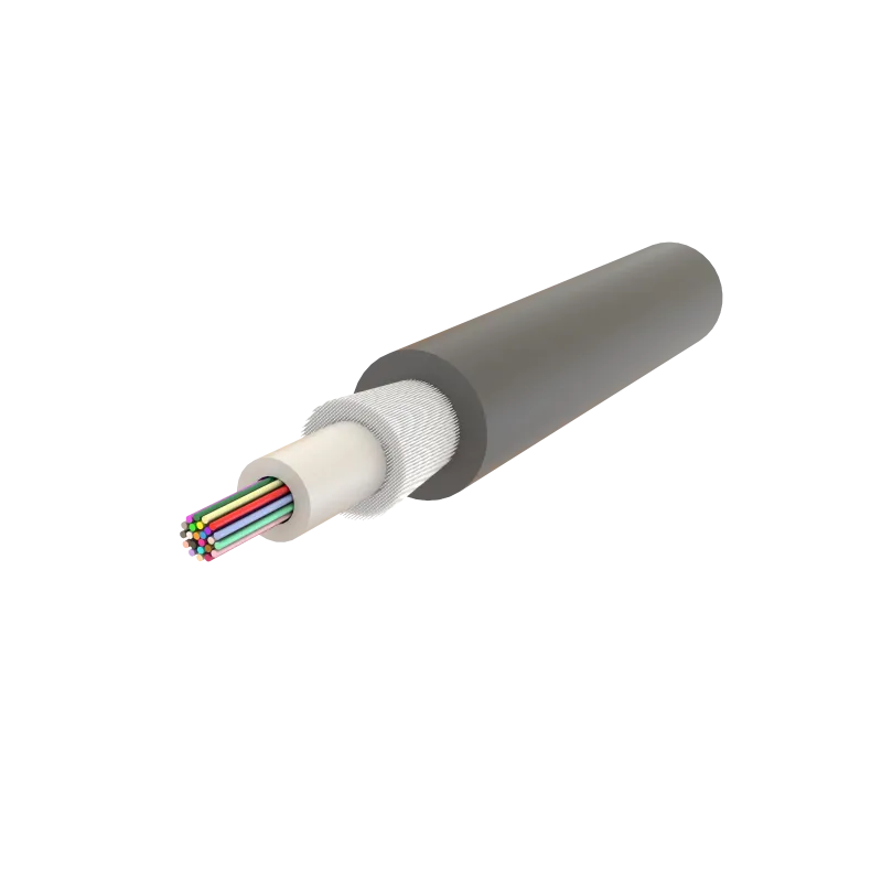 Cablu fibra optica 12 fibre,MM OM3, 1200N, LSZH, intarziere la flacara, in gel, protectie UV, apa, rozatoare, int/ext - SAMM "012F-U-D1Q(ZN-GY)BH-1x12-M3-1.2kN"