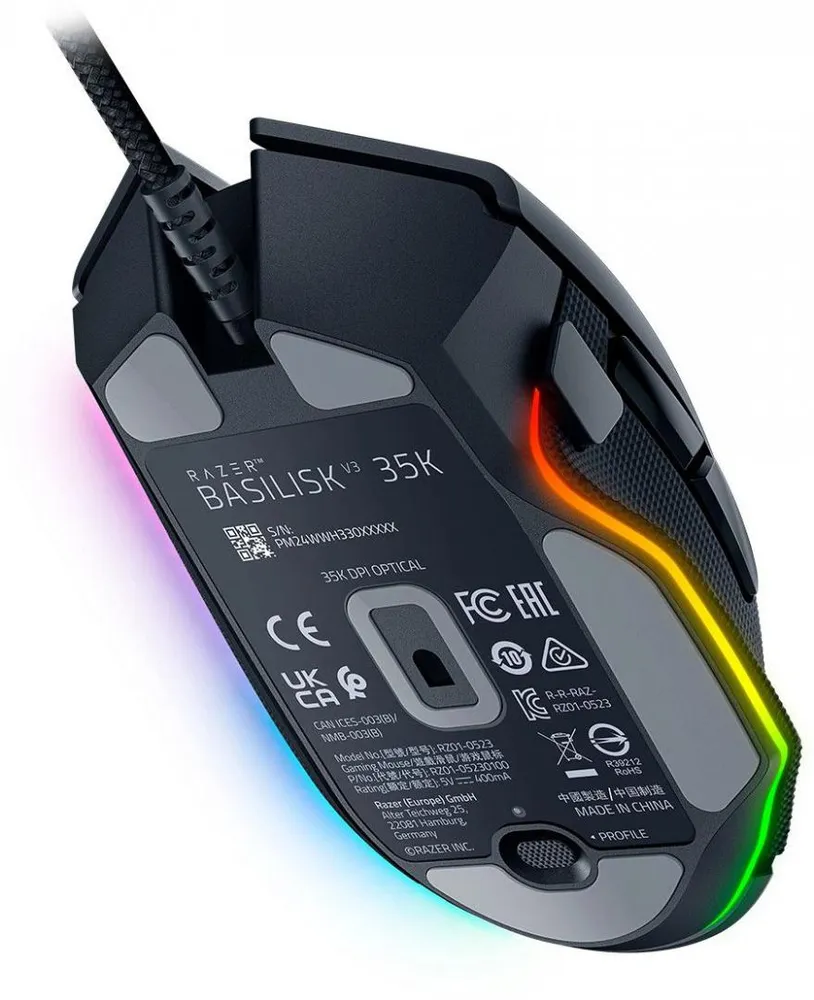 Mouse Razer Basilisk V3 Pro 35K, negru "RZ01-05230100-R3M1" (timbru verde 0.18 lei)