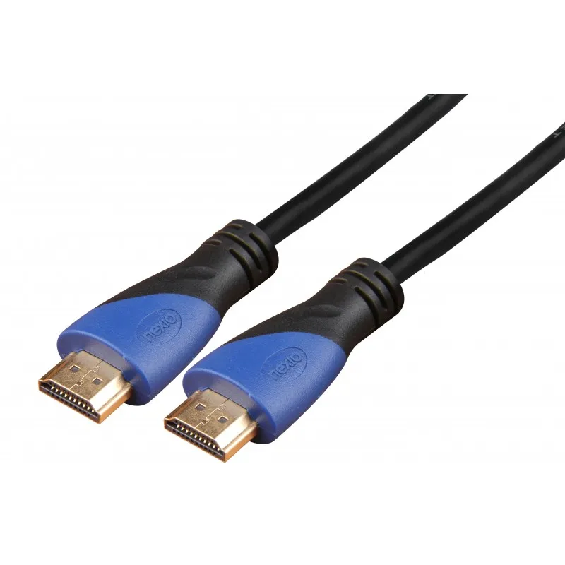 Cablu HDMI, V1.4, tata-tata, 4K@30hz, 1080P, High Speed Ethernet, contacte aurite, 20m, Negru, Nexio "NX-VN-HD04-20M" (timbru verde 0.08 lei)