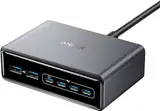 Alimentator retea Anker, 300W, GaN, 4 x USB-C, 3 x USB-A, QC, PD, argintiu, A2683341