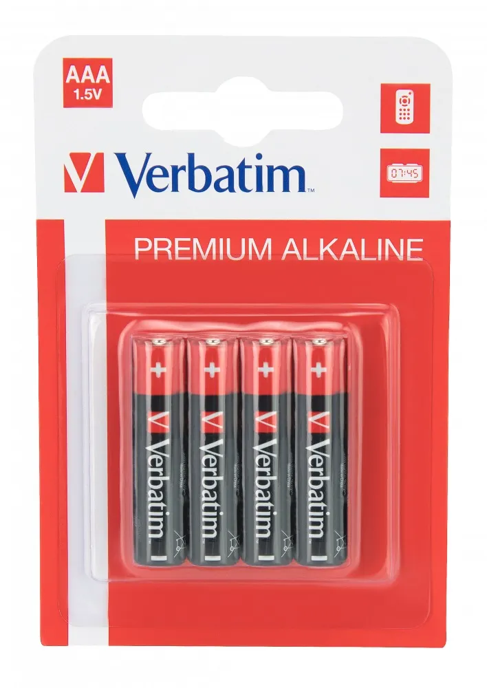 BATERIE VERBATIM  AAA (R3) 1.5V alcalina  4 buc / set 49920