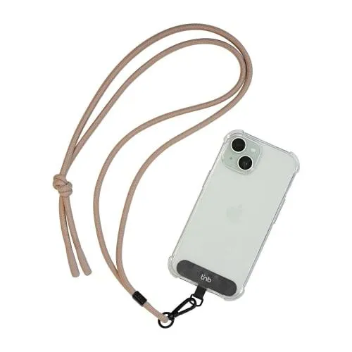 TNB Universal necklace for smartphone + fixation flap - Sand beige