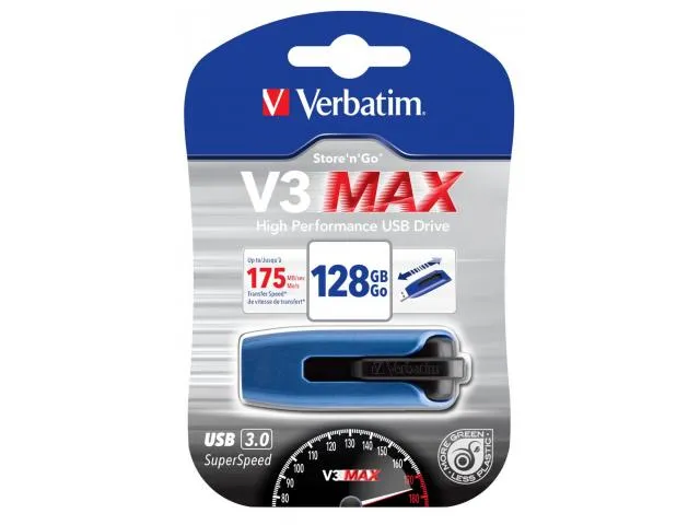 MEMORIE USB VERBATIM StoreNGo 128GB V3 USB 3.0 "49808" (TIMBRU VERDE 0.03 LEI)