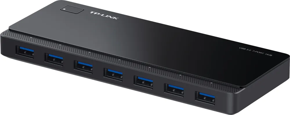 HUB extern TP-LINK, alimentare retea 220 V, cablu 1 m, negru UH700