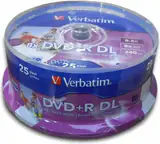 DVD+R VERBATIM Printabil 8.5GB, 240min, viteza 8x, 25 buc, 43667