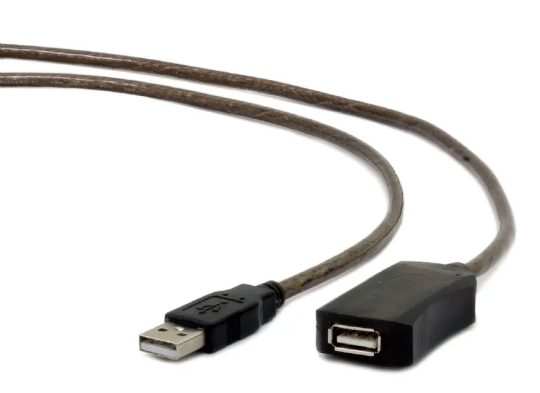 CABLU USB GEMBIRD prelungitor, USB 2.0 (T) la USB 2.0 (M), 10m, black UAE-01-10M