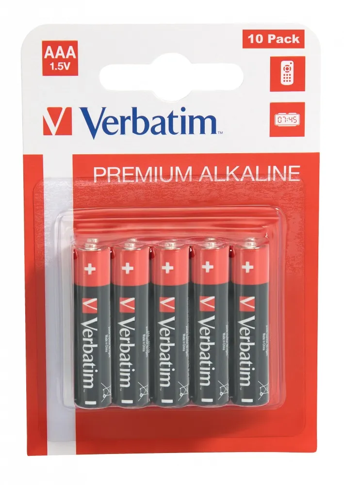 BATERIE VERBATIM  AAA (R3), 1.5V alcalina, 10 buc., 49874