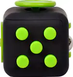 Cub antistress fidget negru / verde SP-CUBE-FGET