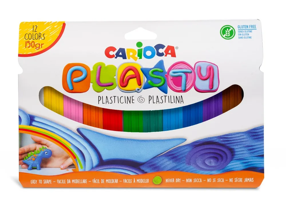 PLASTILINA CARIOCA PLASTY 12CUL 150GR